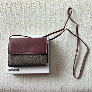 Hartmann small leather crossbody bag